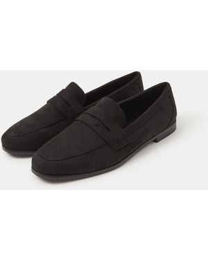 Accessorize Faux Suede Loafers - Black