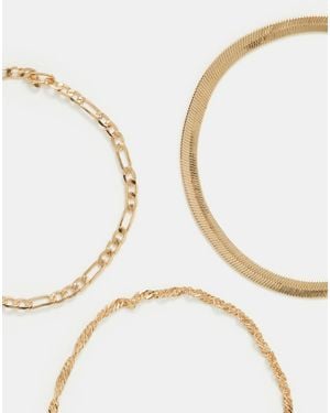 Accessorize 3-Pack Delicate Chain Bracelets - Blue