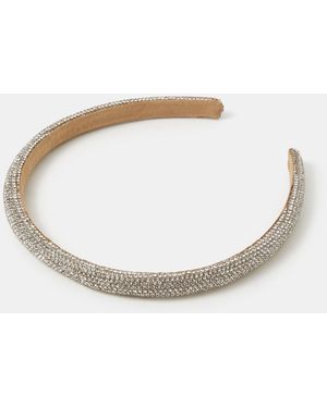 Accessorize Diamanté Headband - White