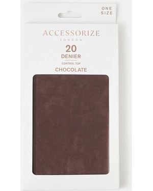 Accessorize Control Top 20 Denier Tights - White