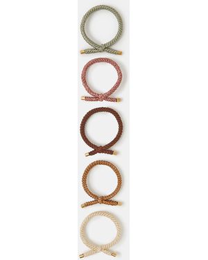 Accessorize 5-Pack Knot Cord Hair Bands - White