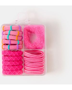 Accessorize 16-Pack Mixed Hair Bands - Pink