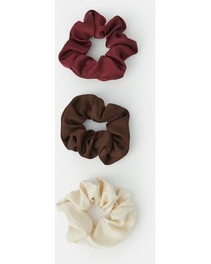 Accessorize 3-Pack Plain Hair Scrunchies - White