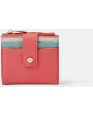 Accessorize Compact Colourblock Purse - Red