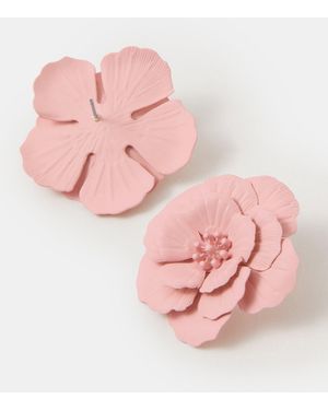 Accessorize Flower Stud Earrings - Pink