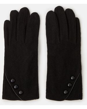 Accessorize Plain Wool Gloves - Black