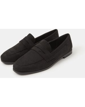 Accessorize Faux Suede Loafers - Black