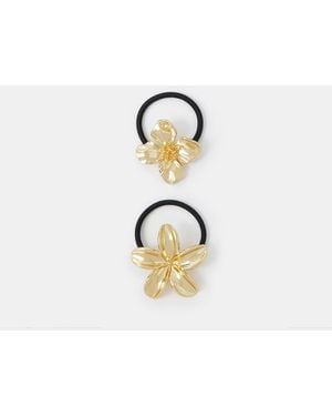Accessorize 2-Pack Metal Flower Hair Bands - White
