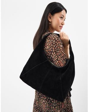 Accessorize Suede Shoulder Bag - Black
