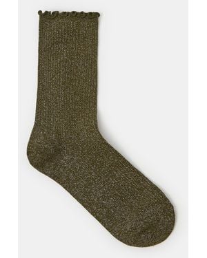 Accessorize Glitter Frill Socks - Green