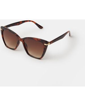 Accessorize Tort Cat Eye Sunglasses - Brown