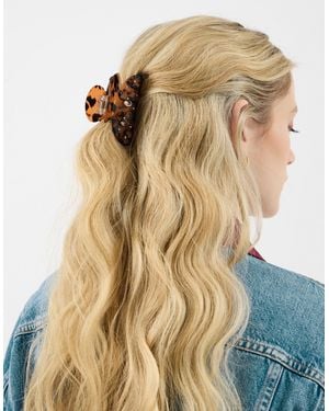 Accessorize Flower Tort Claw Clip - Natural