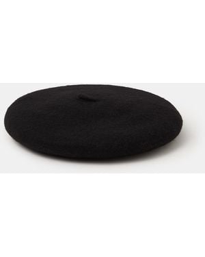Accessorize Plain Wool Beret - Black