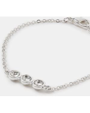 Accessorize Triple Stone Bracelet - White
