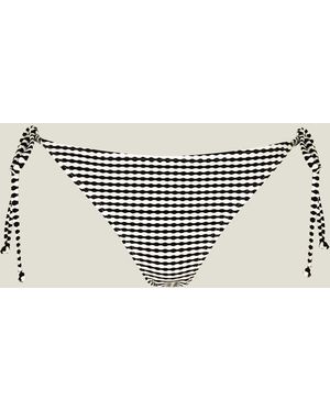 Accessorize Stripe Seersucker Bikini Bottom - Natural