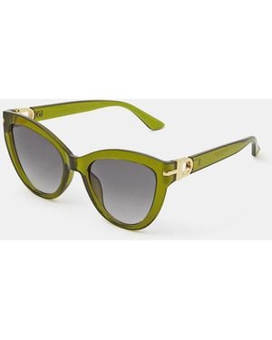 Accessorize Cat Eye Sunglasses - Green