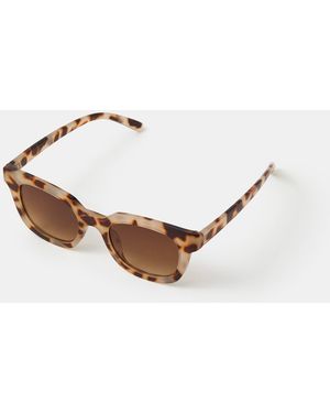 Accessorize Tort Wayfarer Sunglasses - White