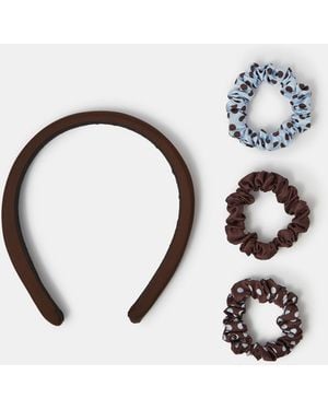 Accessorize Scrunchie & Headband Set - Multicolour