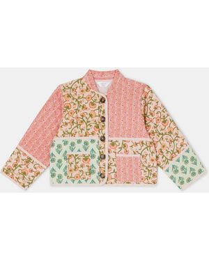 Accessorize Floral Patchwork Quilted Jacket - Pink