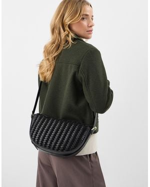 Accessorize Woven Leather Crossbody Bag - Multicolour