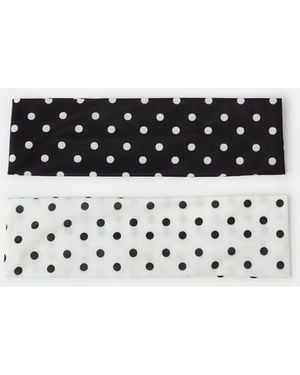 Accessorize 2-Pack Polka Dot Bando Headbands - White