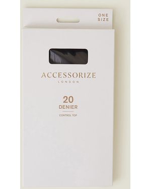 Accessorize Regular Cotton 20 Denier Control Top Tights - Natural