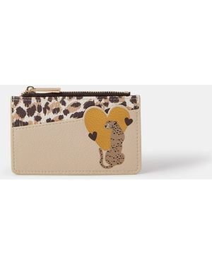 Accessorize Cheetah Heart Card Holder - Multicolour