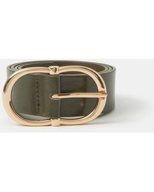 Accessorize Oval Buckle Belt - Green