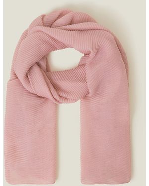Accessorize Lightweight Pleated Scarf - Pink