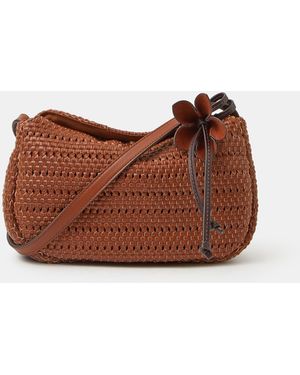 Accessorize Crossbody Bags Pu Woven Bag - Brown