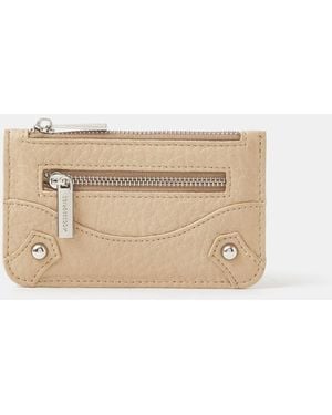 Accessorize Zip Front Card Holder - Natural