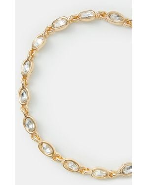 Accessorize Oval Cut Tennis Bracelet - White