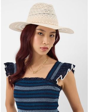 Accessorize Lace Fedora Hat - Blue