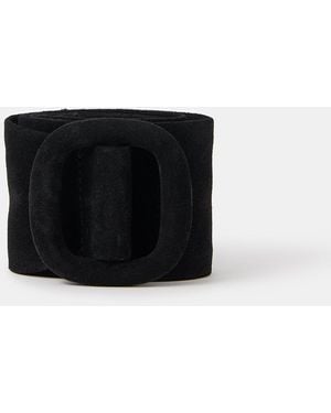 Accessorize Suede Wide Waist Belt - Black