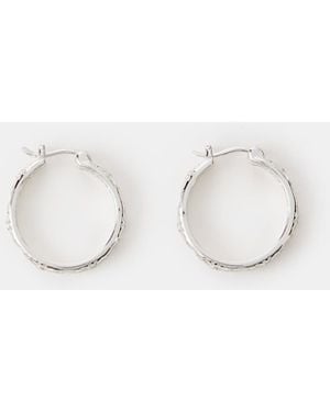 Accessorize Sterling-Plated Filigree Hoop Earrings - White