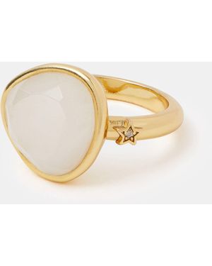 Accessorize 14Ct-Plated Quartz Ring - Natural