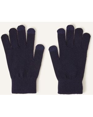Accessorize Super Stretch Touch Gloves - Blue