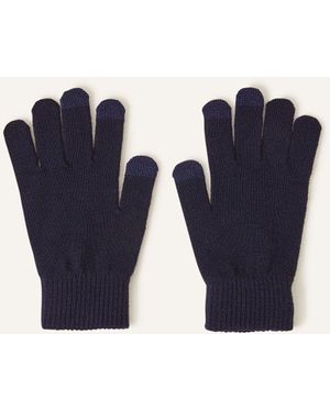 Accessorize Super Stretch Touch Screen Gloves - Blue
