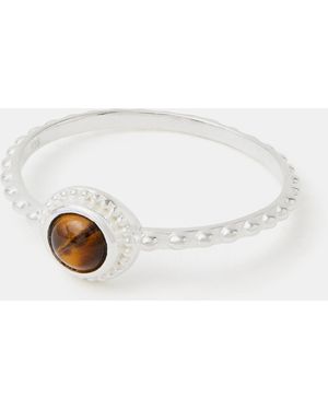 Accessorize Sterling Healing Stone Ring - White