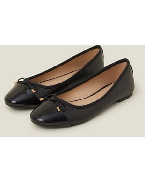 Accessorize Bow Detail Ballerina Flats - Natural