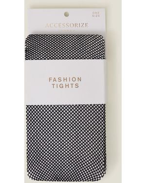 Accessorize Regular Fishnet Tights - Grey