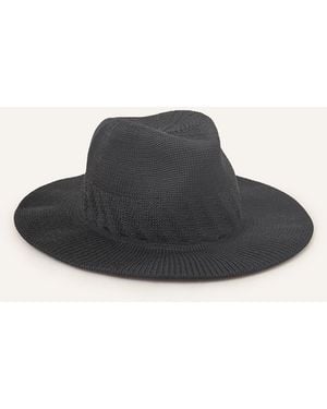 Accessorize Woven Packable Fedora Hat - Black