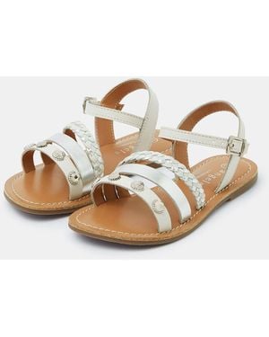 Accessorize Shell Metallic Sandals - White