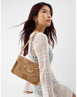 Accessorize Floral Raffia Shoulder Bag - Multicolour