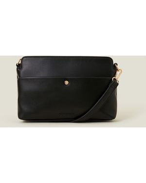 Accessorize Faux Leather Small Cross-body Bag Black