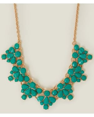 Accessorize Stone Statement Necklace - Green