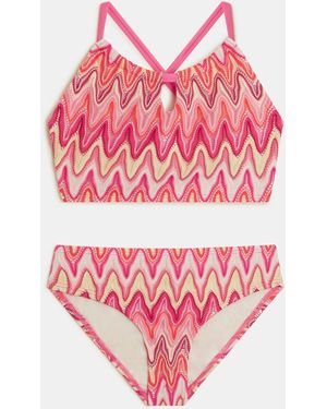 Accessorize Crochet Bralette Bikini Set - Pink
