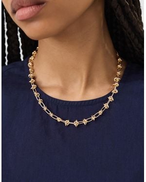 Accessorize Knot Chain Necklace - Blue