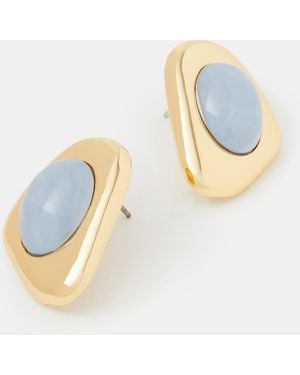 Accessorize Organic Statement Stud Earrings - White