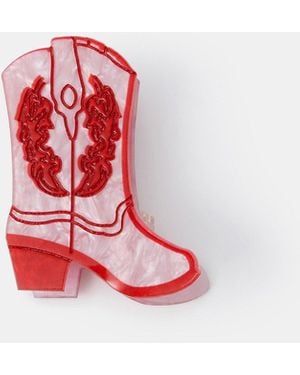 Accessorize Cowboy Boot Claw Clip - Red